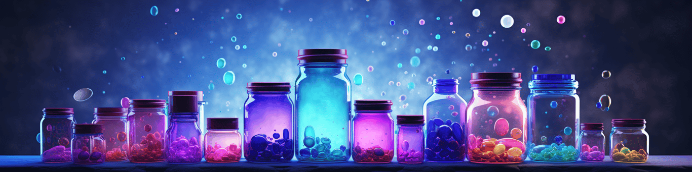 image of different drug pills on a surface