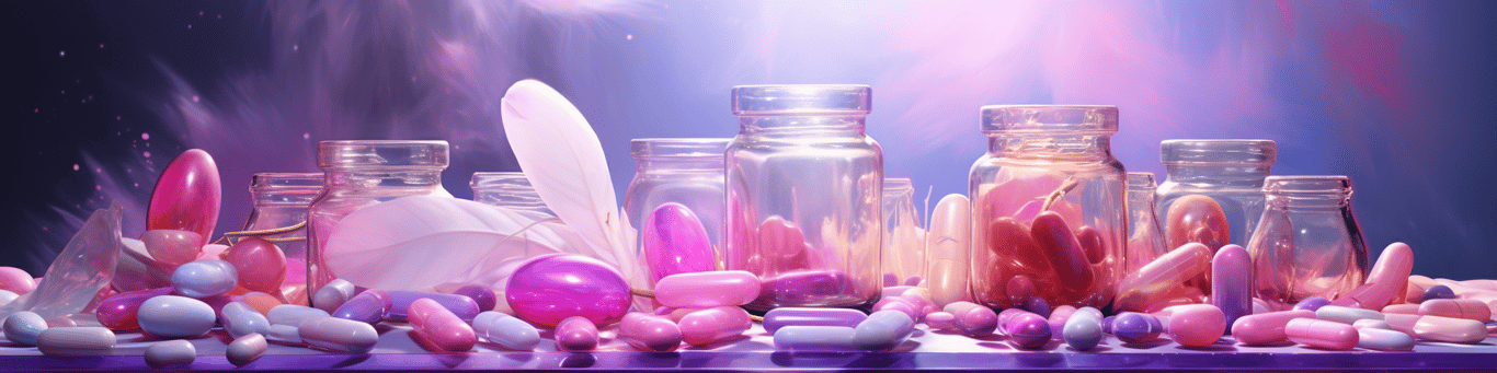 image of different drug pills on a surface