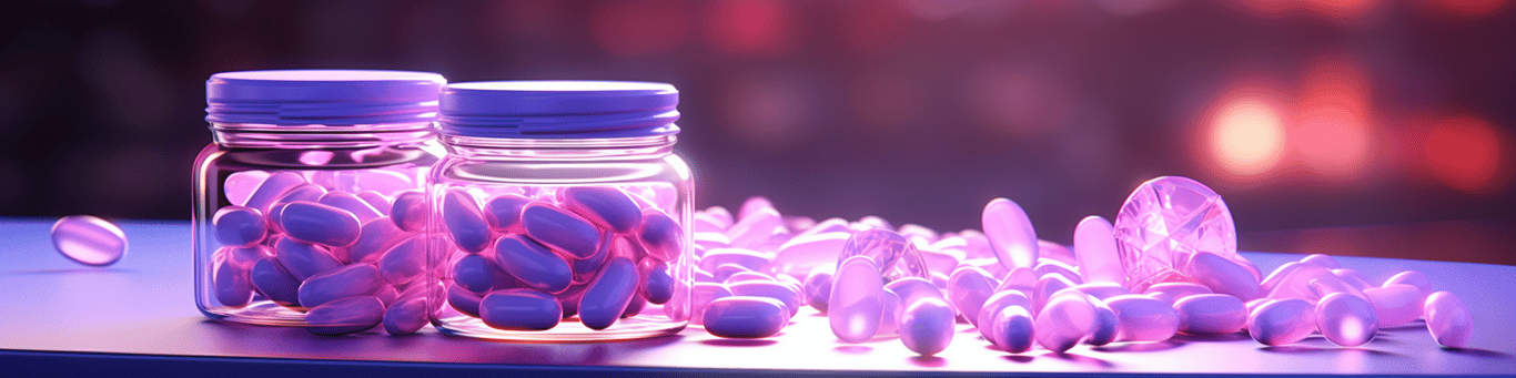 image of different drug pills on a surface