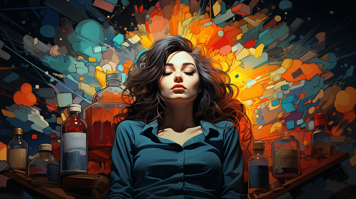 abstract image of a patient experiencing side effect