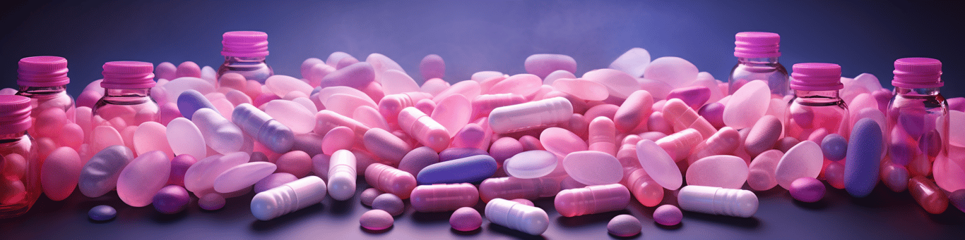 image of different drug pills on a surface