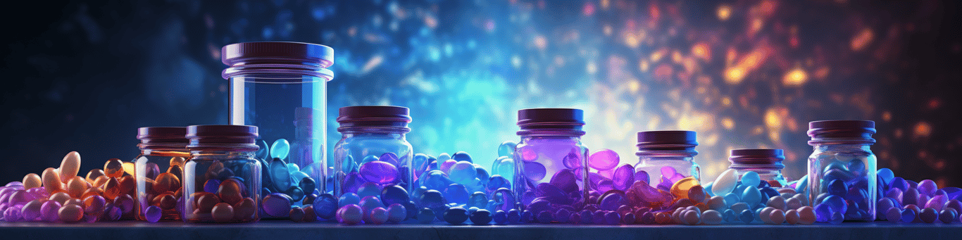 image of different drug pills on a surface