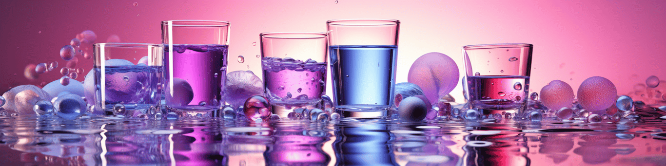 image of drug pills surrounding a glass of water symbolizing drug consumption