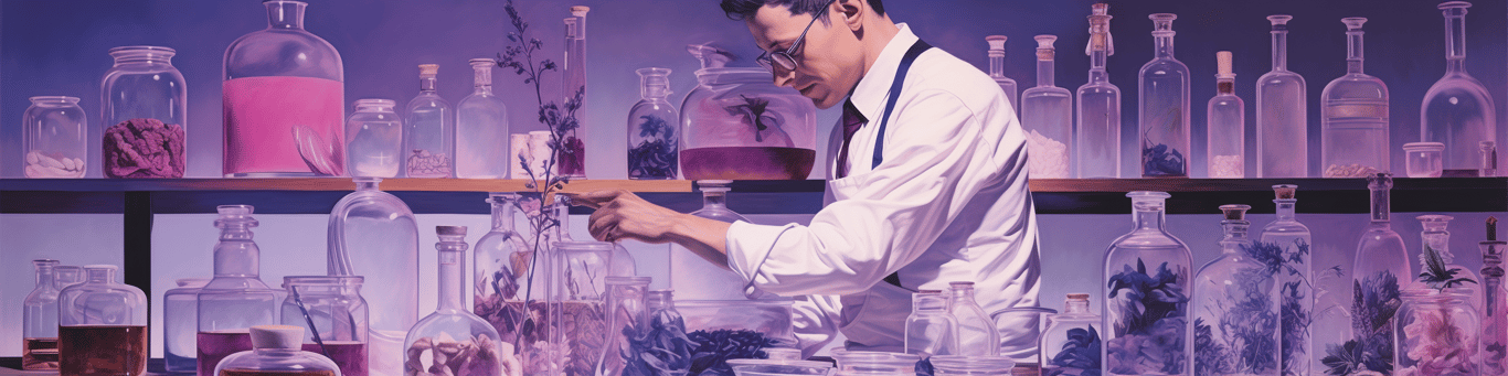image of a doctor in a lab doing drug, clinical research