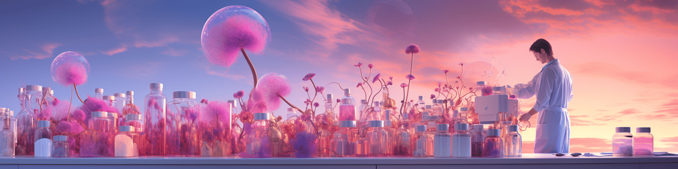 image of a doctor in a lab doing drug, clinical research