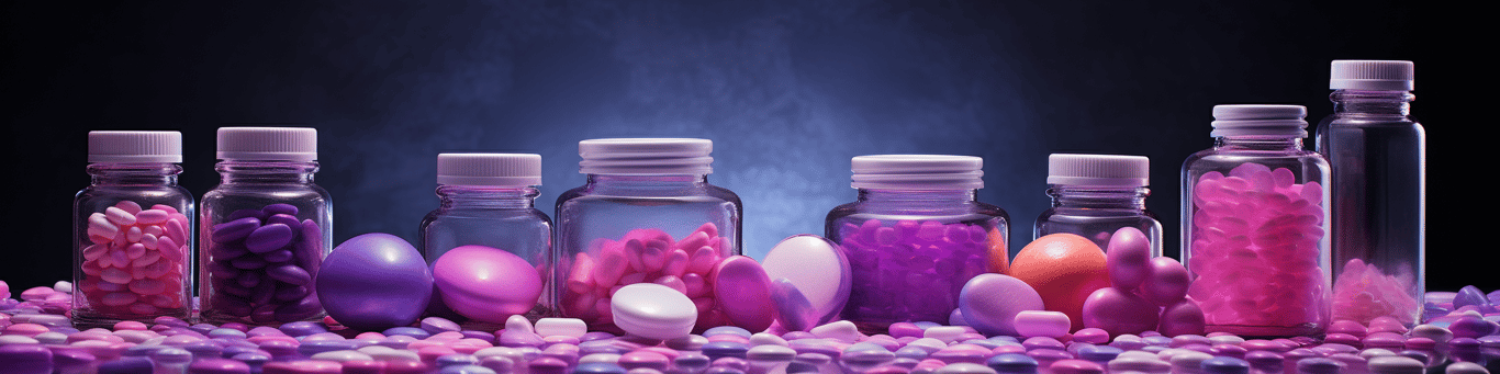 image of different drug pills on a surface