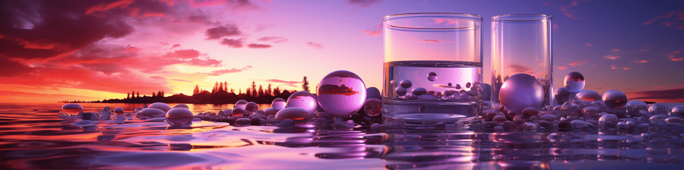 image of drug pills surrounding a glass of water symbolizing drug consumption