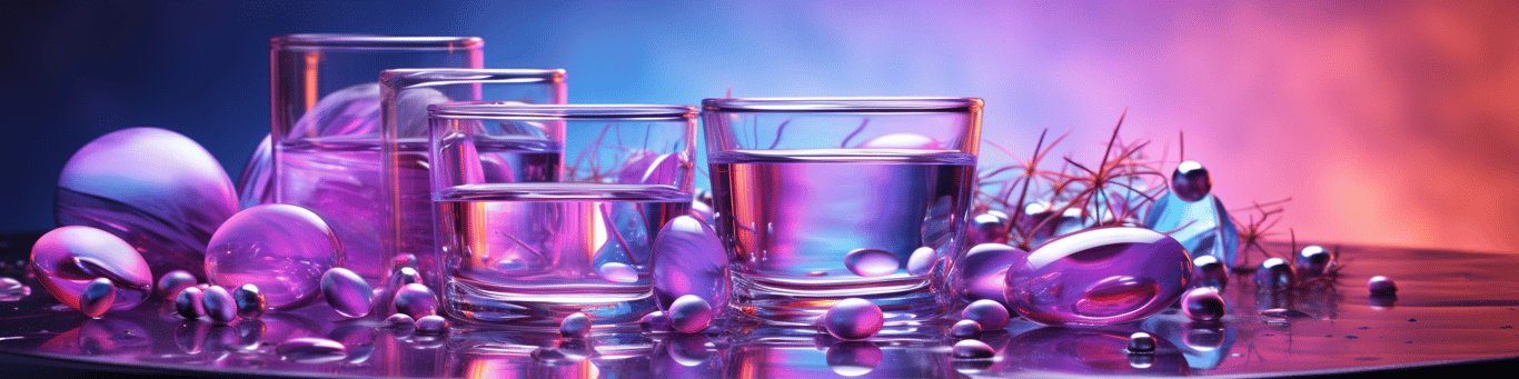 image of drug pills surrounding a glass of water symbolizing drug consumption