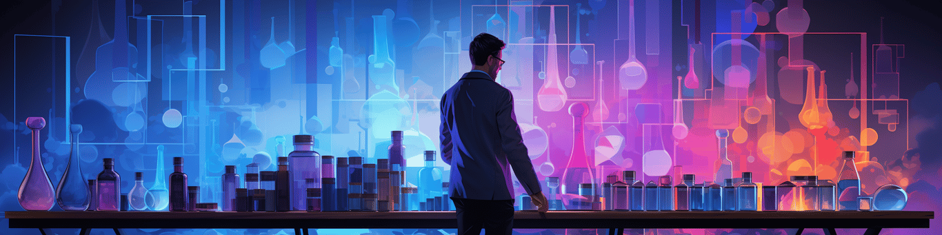 image of a doctor in a lab doing drug, clinical research