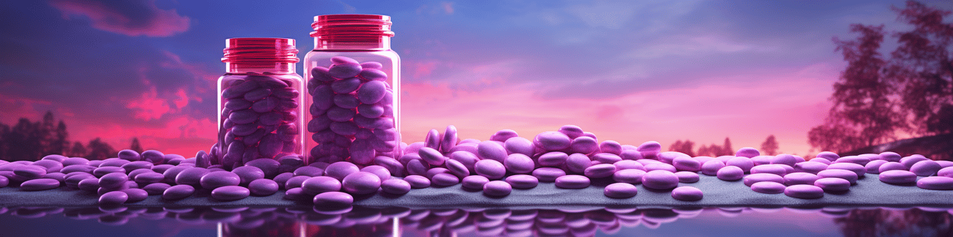 image of different drug pills on a surface