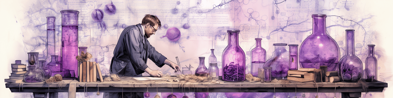 image of a doctor in a lab doing drug, clinical research