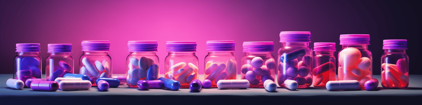 image of different drug pills on a surface