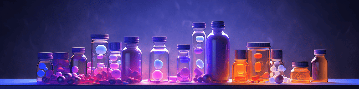 image of different drug pills on a surface