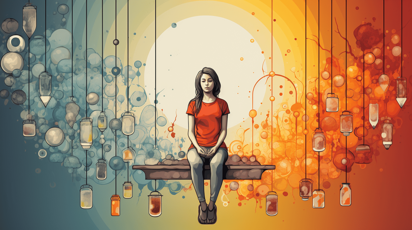 abstract image of a patient experiencing side effect