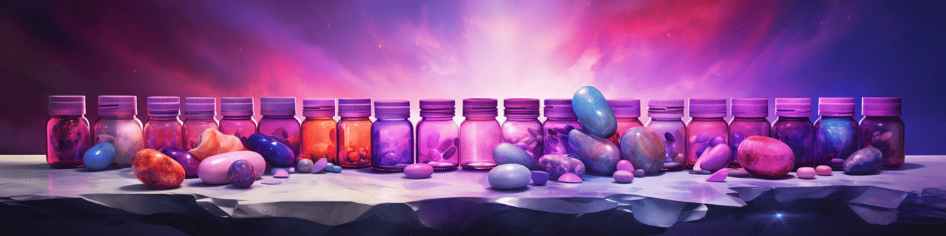 image of different drug pills on a surface