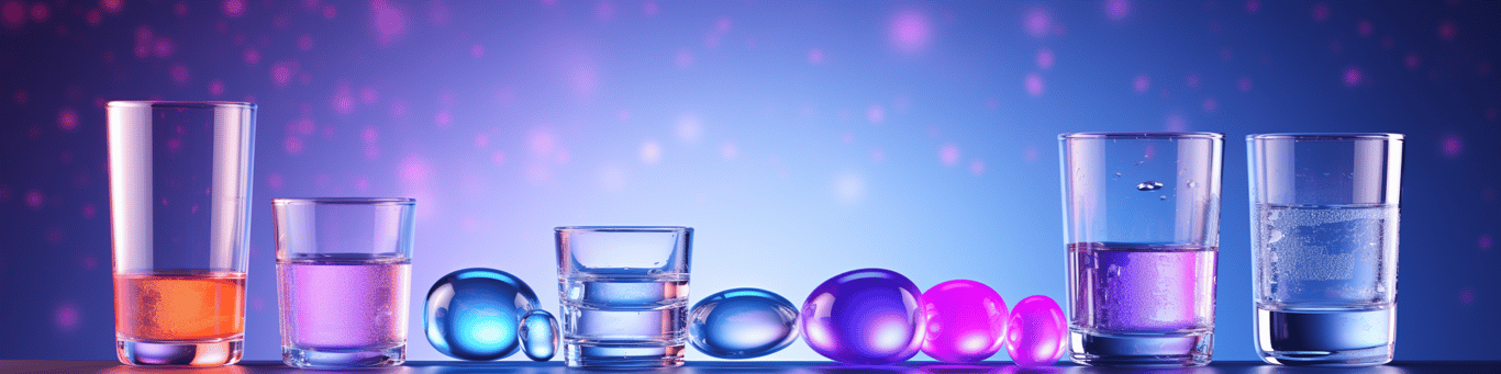 image of drug pills surrounding a glass of water symbolizing drug consumption