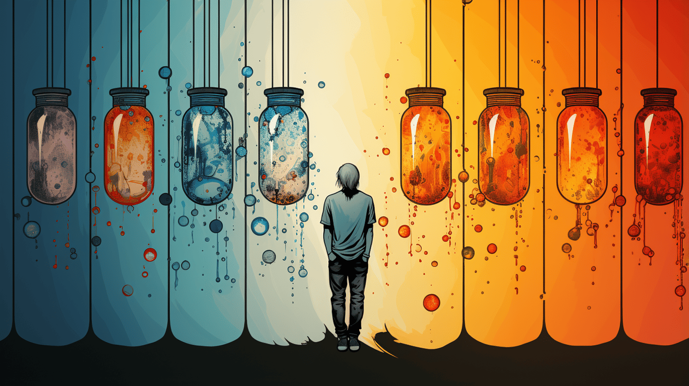 abstract image of a patient experiencing side effect