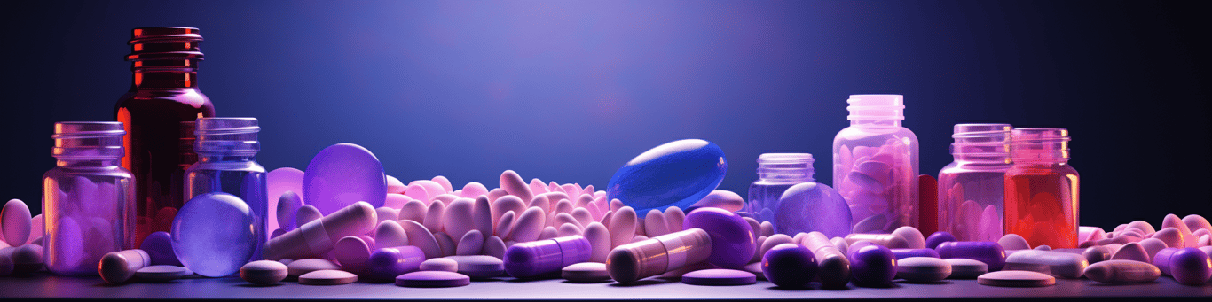 image of different drug pills on a surface