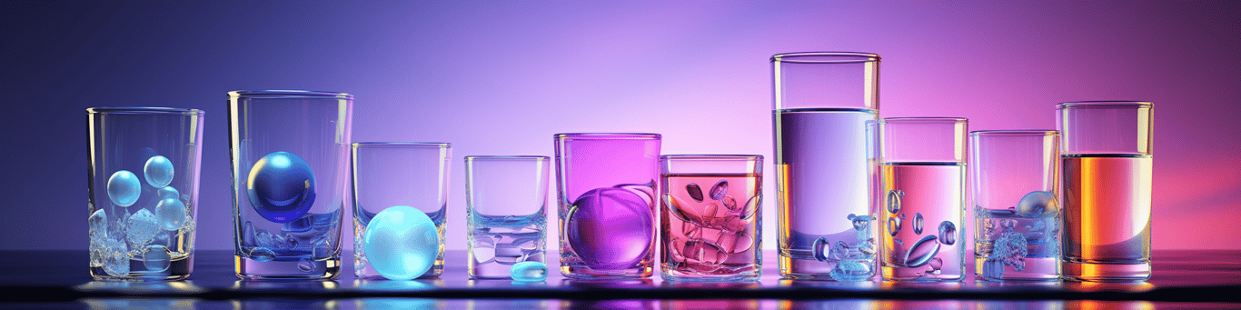 image of drug pills surrounding a glass of water symbolizing drug consumption