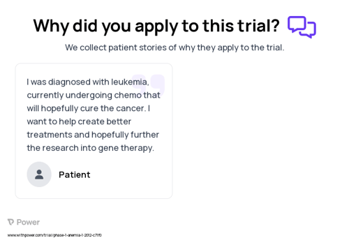 Fanconi Anemia Patient Testimony for trial: Trial Name: NCT01331018 — Phase 1