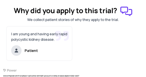 Polycystic Kidney Disease Patient Testimony for trial: Trial Name: NCT05521191 — Phase 1
