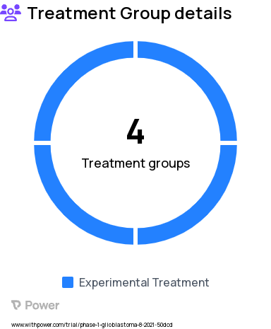 Glioblastoma Research Study Groups: Dose-escalation Phase (2,500 mg), Dose-escalation Phase (2,000 mg), Dose-escalation Phase (500 mg), Dose-escalation Phase (1,000 mg), Dose-escalation Phase (1,500 mg), Dose-expansion Phase