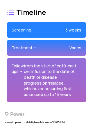 Autologous Anti-CD19 CAR-expressing T Lymphocytes (CAR T-cell Therapy) 2023 Treatment Timeline for Medical Study. Trial Name: NCT05707273 — Phase 1