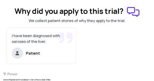 Liver Cirrhosis Patient Testimony for trial: Trial Name: NCT05490888 — Phase 1