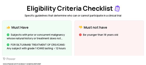 Treatment (siltuximab, biospecimen) Clinical Trial Eligibility Overview. Trial Name: NCT05665725 — Phase 1