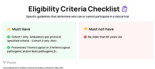 SRP-9003 (Gene Therapy) Clinical Trial Eligibility Overview. Trial Name: NCT05876780 — Phase 1