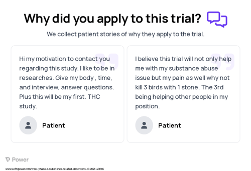 Pain Patient Testimony for trial: Trial Name: NCT04451863 — Phase 1