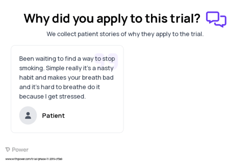 Tobacco Smoking Patient Testimony for trial: Trial Name: NCT04279483 — N/A