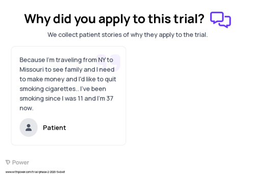 Quitting Smoking Patient Testimony for trial: Trial Name: NCT04311983 — N/A