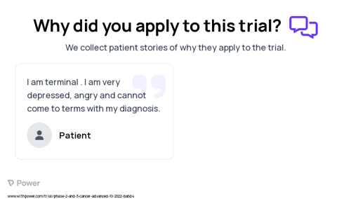 Cancer Patient Testimony for trial: Trial Name: NCT05398484 — Phase 2 & 3