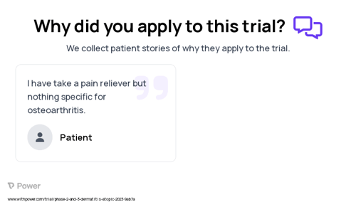 Atopic Dermatitis Patient Testimony for trial: Trial Name: NCT05732454 — Phase 3