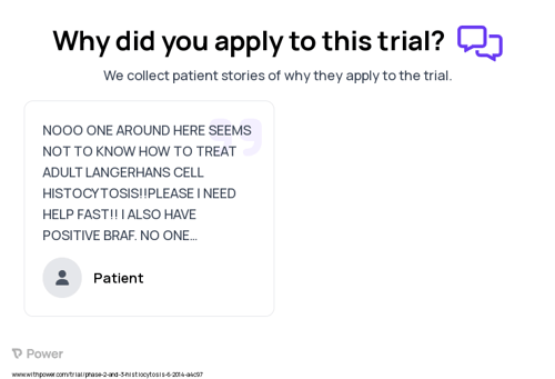 Langerhans Cell Histiocytosis Patient Testimony for trial: Trial Name: NCT02205762 — Phase 2 & 3