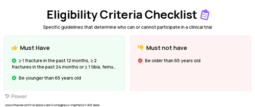 Setrusumab (Monoclonal Antibodies) Clinical Trial Eligibility Overview. Trial Name: NCT05125809 — Phase 2 & 3