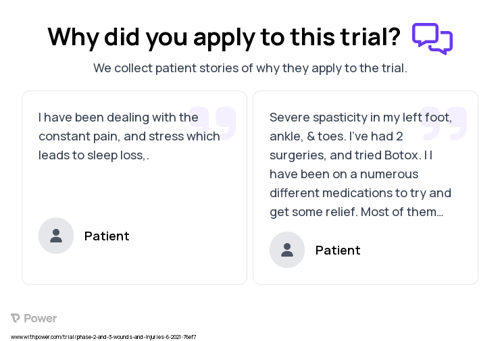 Spinal Cord Injury Patient Testimony for trial: Trial Name: NCT04815967 — Phase 2 & 3