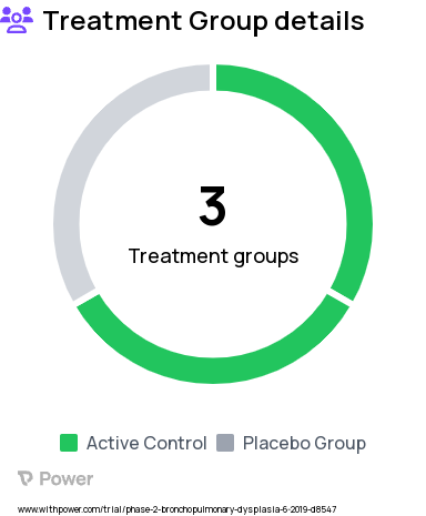 Bronchopulmonary Dysplasia Research Study Groups: Treatment group - active, Treatment group - placebo, Control group