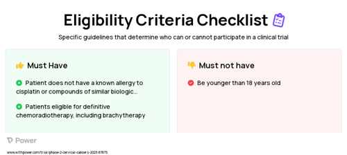 Cisplatin (Alkylating agents) Clinical Trial Eligibility Overview. Trial Name: NCT05521997 — Phase 2