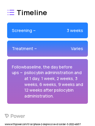 Psilocybin (Psychedelic) 2023 Treatment Timeline for Medical Study. Trial Name: NCT05381974 — Phase 2