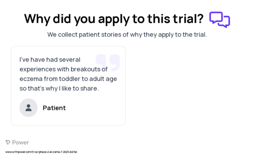 Hand Eczema Patient Testimony for trial: Trial Name: NCT05906628 — Phase 2