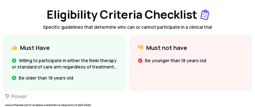 Reiki Therapy Clinical Trial Eligibility Overview. Trial Name: NCT05979610 — Phase 2