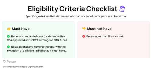CAR T-cell Therapy (CAR T-cell Therapy) Clinical Trial Eligibility Overview. Trial Name: NCT05464719 — Phase 2