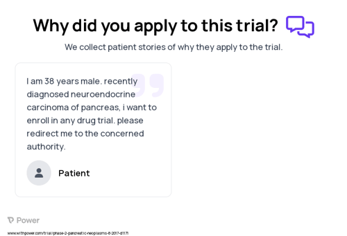 Pancreatic Cancer Patient Testimony for trial: Trial Name: NCT02902484 — Phase 1 & 2