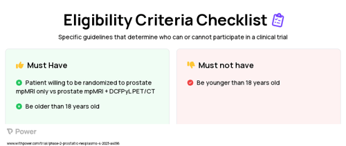 mpMRI (Diagnostic Test) Clinical Trial Eligibility Overview. Trial Name: NCT05820724 — Phase 2