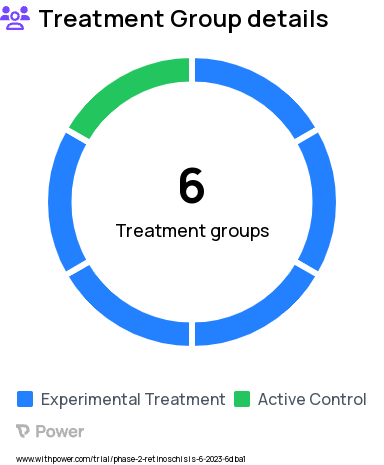 Retinoschisis Research Study Groups: Cohort 1, Cohort 3, Control, Cohort 3, High Dose, Cohort 2, Cohort 3, Low Dose, Cohort 4, Pediatric