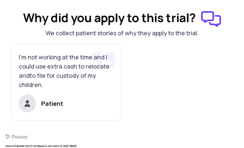 Partial Seizures Patient Testimony for trial: Trial Name: NCT05473442 — Phase 2