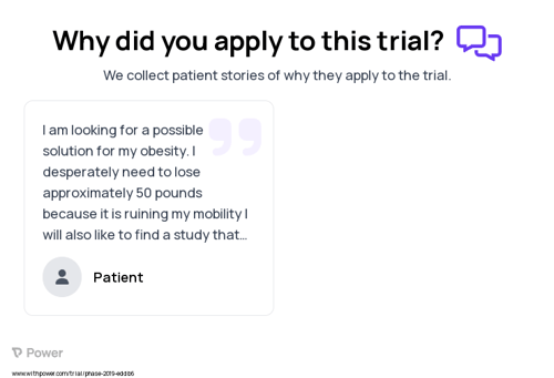 Obesity Patient Testimony for trial: Trial Name: NCT03663530 — N/A