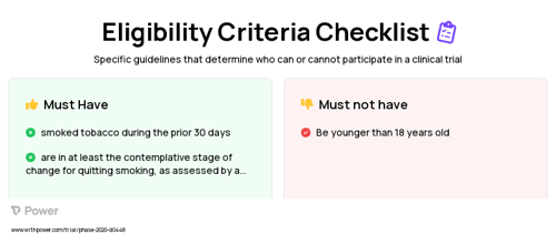 Smoking cessation pharmacotherapy Clinical Trial Eligibility Overview. Trial Name: NCT03979885 — N/A